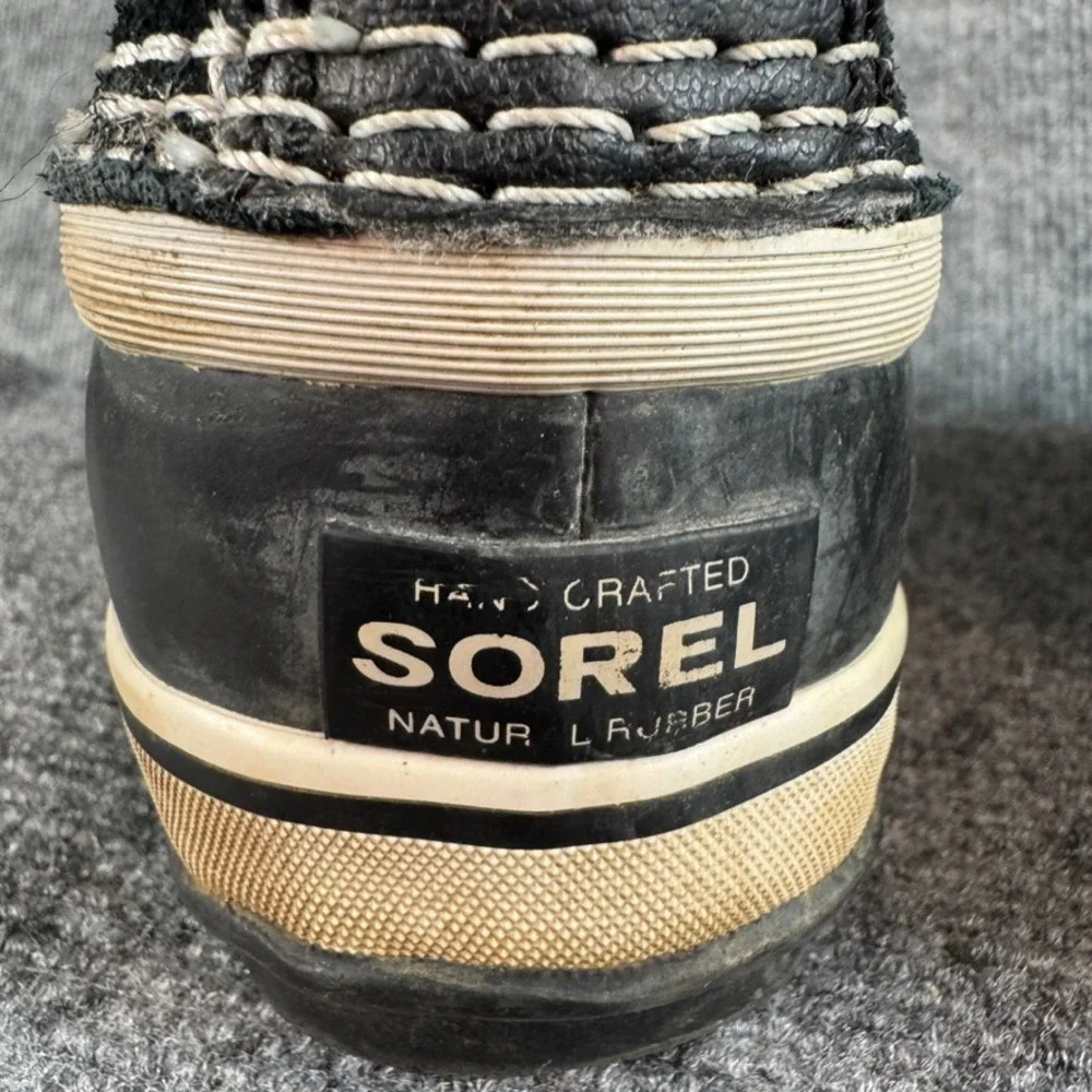 Sorel Joan of Arctic Black Waterproof Winter Snow Boots Faux Fur Trim 2